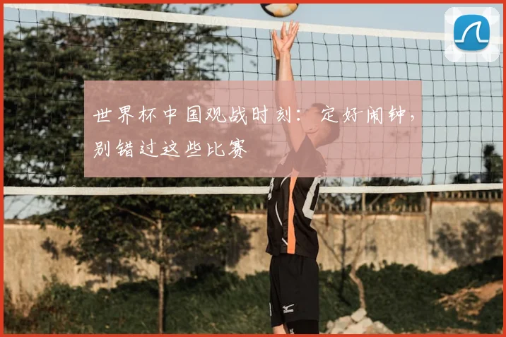 世界杯中国观战时刻:定好闹钟,别错过这些比赛